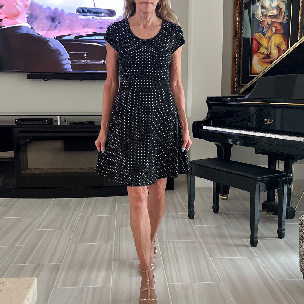 Michael Michael Kors Fit & Flare Polka Dot Dress Size S